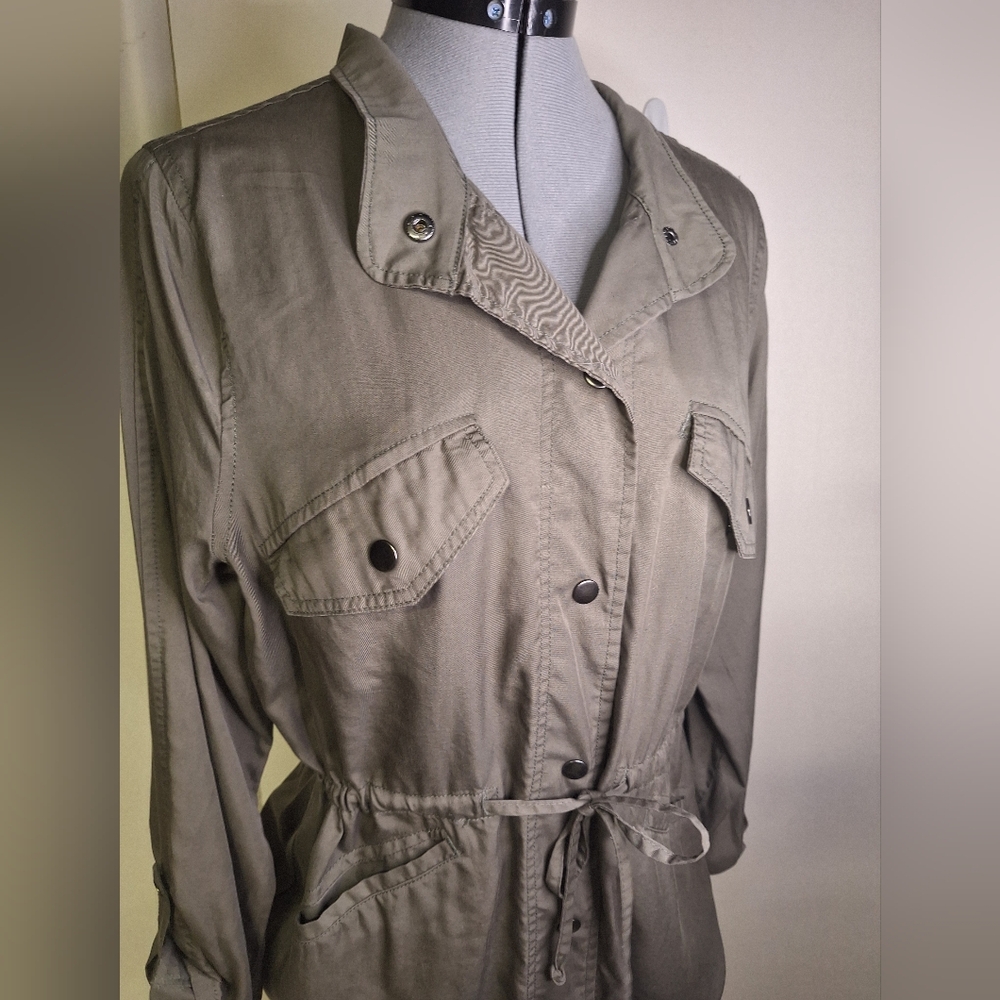 Faded Glory Olive Utility Jacket Size 12/14